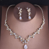 Crystal Bridal Jewelry Sets Vintage Gold Fashion Wedding Jewelry