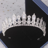 Floral Crystal Bridal Jewelry Sets Rhinestone Tiara Crown Necklace Earrings Set