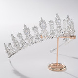 Floral Crystal Bridal Jewelry Sets Rhinestone Tiara Crown Necklace Earrings Set