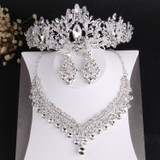 Luxury Crystal Beads Bridal Jewelry Sets Rhinestone Tiaras Crown Luxury Crystal Beads Bridal Jewelry Sets Rhinestone Tiaras Crown