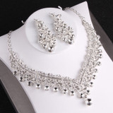 Luxury Crystal Beads Bridal Jewelry Sets Rhinestone Tiaras Crown Luxury Crystal Beads Bridal Jewelry Sets Rhinestone Tiaras Crown