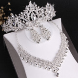 Luxury Crystal Beads Bridal Jewelry Sets Rhinestone Tiaras Crown Luxury Crystal Beads Bridal Jewelry Sets Rhinestone Tiaras Crown