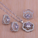 Best Gift Wedding Jewelry For Women  Silver Color Jewelry Set Best Gift Wedding Jewelry For Women  Silver Color Jewelry Set