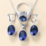 New Women Wedding Costume Silver Color  Jewelry Sets
