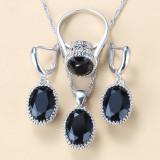 New Women Wedding Costume Silver Color  Jewelry Sets