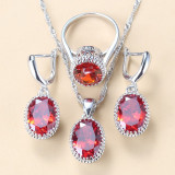 New Women Wedding Costume Silver Color  Jewelry Sets