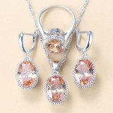New Women Wedding Costume Silver Color  Jewelry Sets