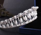 Luxury Crystal Pearl Costume Jewelry Sets Rhinestone Choker