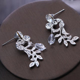 Luxury Sparkling Crystal Bridal Jewelry Sets Choker Necklace Earrings Tiaras Sets Luxury Sparkling Crystal Bridal Jewelry Sets Choker Necklace Earrings Tiaras Sets