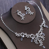 Luxury Sparkling Crystal Bridal Jewelry Sets Choker Necklace Earrings Tiaras Sets Luxury Sparkling Crystal Bridal Jewelry Sets Choker Necklace Earrings Tiaras Sets