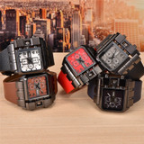 Watches Men Luxury Brand Sport Male Quartz Watch PU Leather Unique