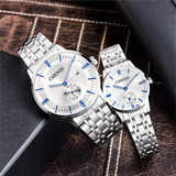 Top Quality Stainless Steel Quartz Watch Couple Wristwatches Men&Women