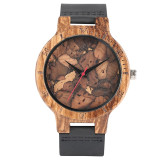 Wooden Watches Quartz Watch Bamboo Modern Wristwatch Analog