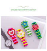 Wooden crafts childrens student stationery gifts cartoon watches