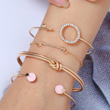 Women's Bracelet Watches Set Rose Gold Quartz Analog Watches