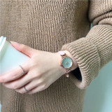 fashion brand women bracelet watches retro brown vintage leather watch