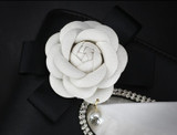 High Quality Luxury Crystal Rhinestones Camellia Flower Car Interior Accessories