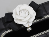 High Quality Luxury Crystal Rhinestones Camellia Flower Car Interior Accessories