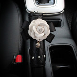 High Quality Luxury Crystal Rhinestones Camellia Flower Car Interior Accessories