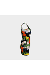 Robe moulante à fleurs