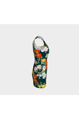 Robe moulante à fleurs