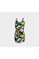 Robe moulante à fleurs