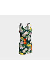 Robe moulante à fleurs