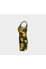 Robe moulante à fleurs
