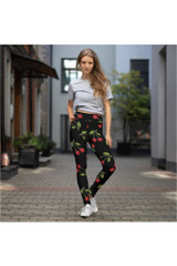 Legging de yoga à imprimé cerises