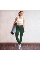 Legging de yoga à carreaux épicéa