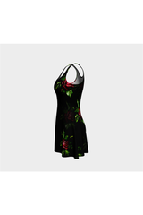 Robe évasée roses