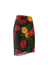 Jupe crayon à fleurs pour femmes