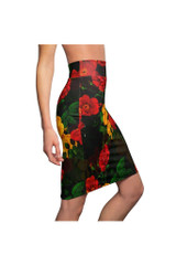 Jupe crayon à fleurs pour femmes