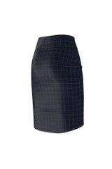 Jupe crayon femme Tattersall bleu foncé