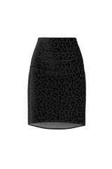 Jupe crayon femme à imprimé léopard foncé