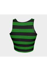 Haut de sport rayé vert et noir