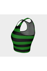 Haut de sport rayé vert et noir