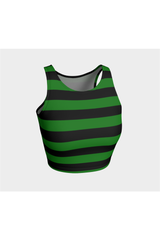 Haut de sport rayé vert et noir