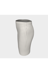 Jupe ajustée beige Tattersall