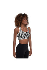 Soutien-gorge de sport rembourré à imprimé zèbre