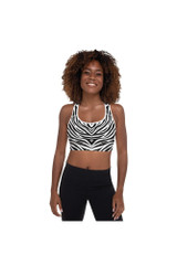 Soutien-gorge de sport rembourré à imprimé zèbre