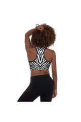 Soutien-gorge de sport rembourré à imprimé zèbre