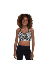 Soutien-gorge de sport rembourré à imprimé zèbre