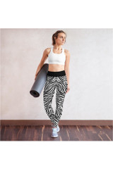 Legging de yoga à imprimé zèbre