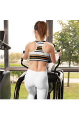 Soutien-gorge de sport rembourré à rayures