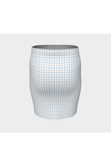 Jupe ajustée Tattersall bleu / gris HM Kemp