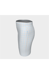 Jupe ajustée Tattersall bleu / gris HM Kemp