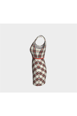 Robe moulante à carreaux bidirectionnels