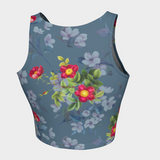 Haut de sport gris fleuri