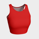 Haut de sport cramoisi micro stiped